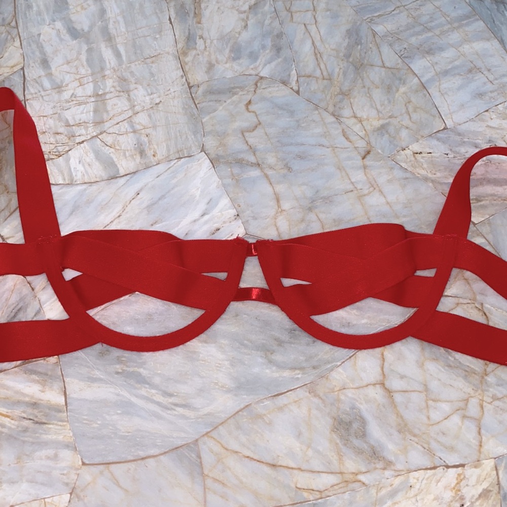 Shein Very‎ Sexy  Strappy Red Bra Medium